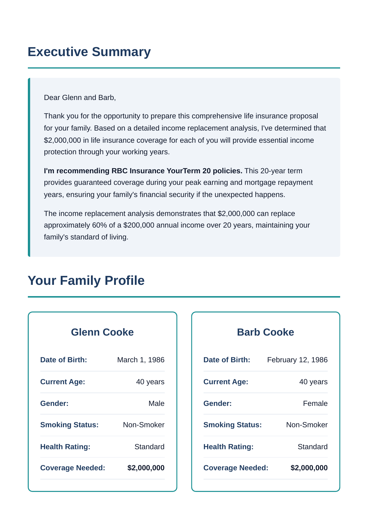 Sample proposal page 2